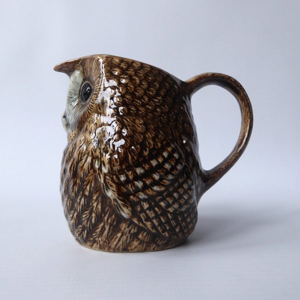 Quail Ceramics Tawny Owl jug hand-painted pottery figurine. Water/milk/creamer - Image 9