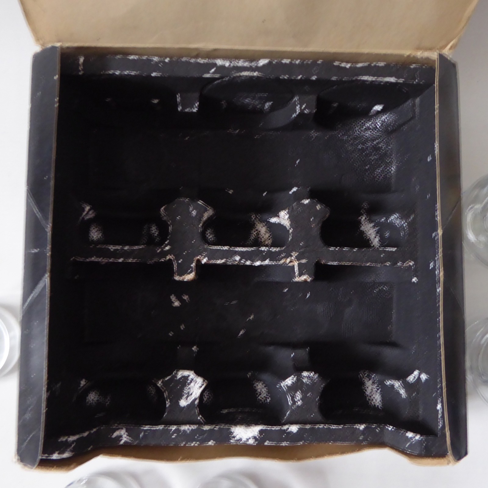 Ravenhead Apollo 1970s 140ml wine or spirit glasses, original box. Retro vintage - Image 10