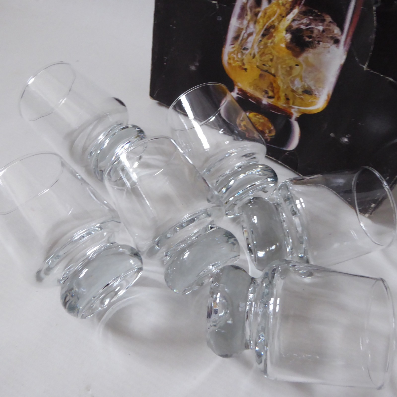 Ravenhead Apollo 1970s 140ml wine or spirit glasses, original box. Retro vintage - Image 3