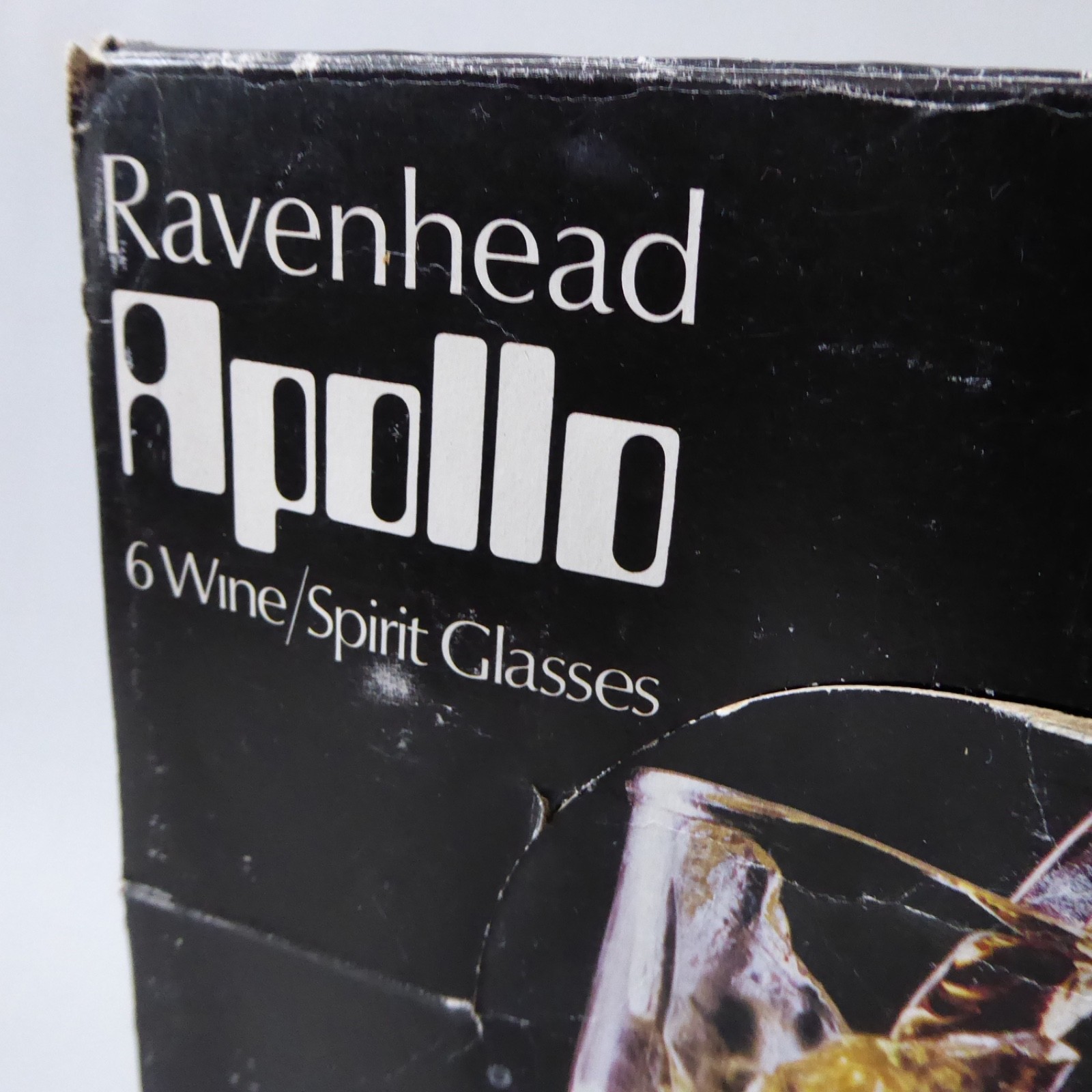 Ravenhead Apollo 1970s 140ml wine or spirit glasses, original box. Retro vintage - Image 6