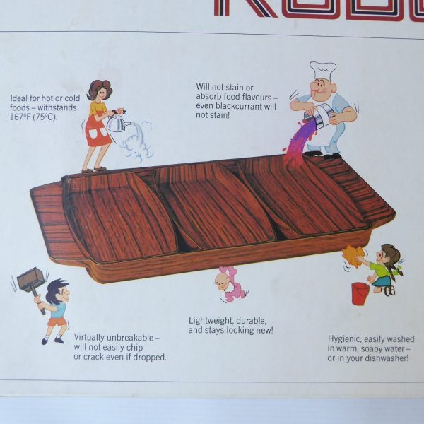 Robex Caleppio boxed snack trays Pine, faux wood, serving, 1970s retro vintage - Image 15
