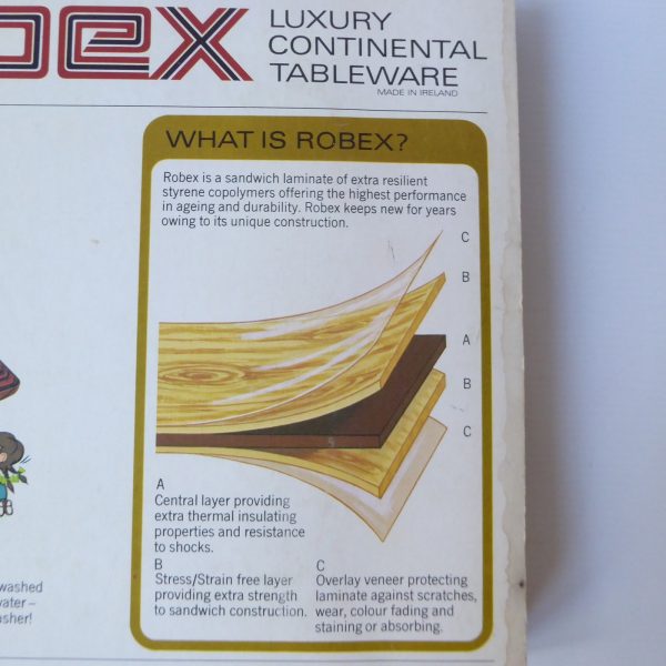 Robex Caleppio boxed snack trays Pine, faux wood, serving, 1970s retro vintage - Image 16