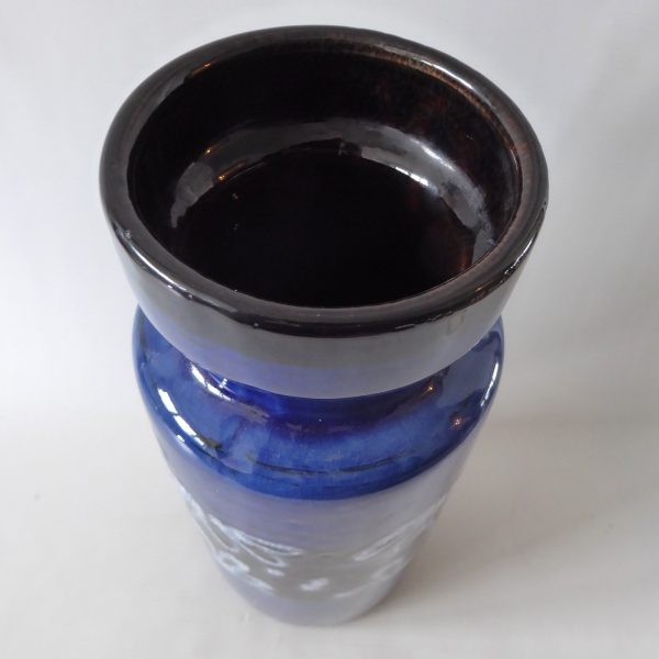 Scheurich 517-30 ceramic vase, blue & white. West German Pottery 517/30 vintage - Image 6