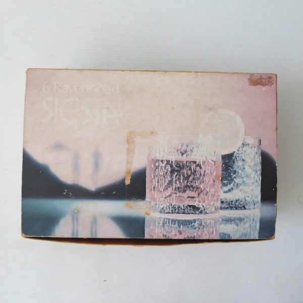 Six boxed Ravenhead Siesta 26cl tumblers. Vintage bark ice textured glass 1970s - Image 14