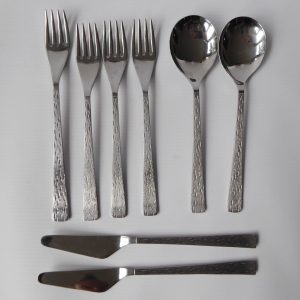 Spear & Jackson Crystal stainless steel canteen spare cutlery. Vintage 1960s MCM