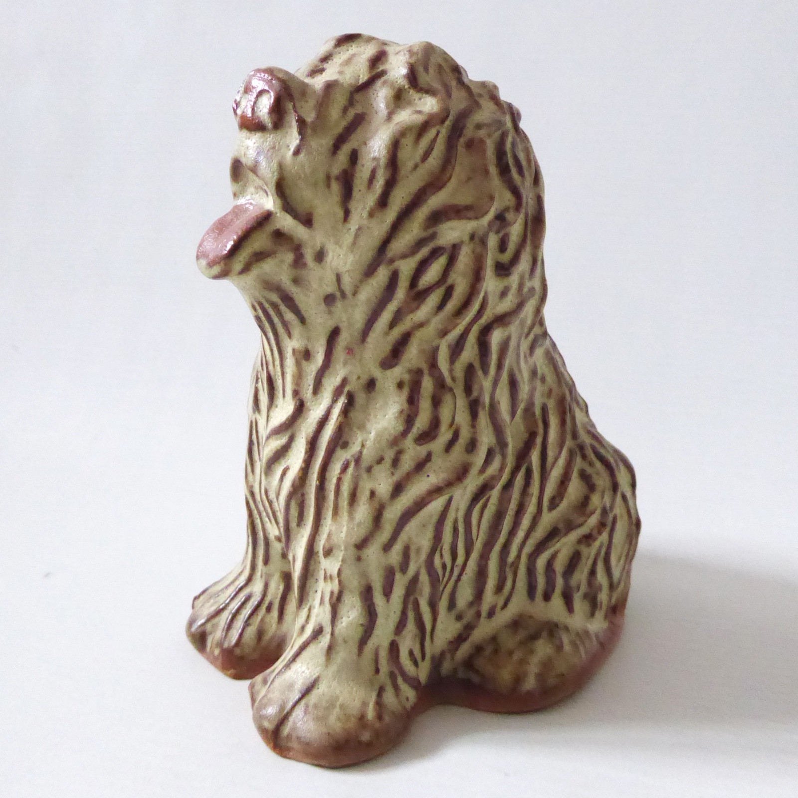Tremar Cornish pottery clay Old English Sheepdog money box, vintage 1970s retro