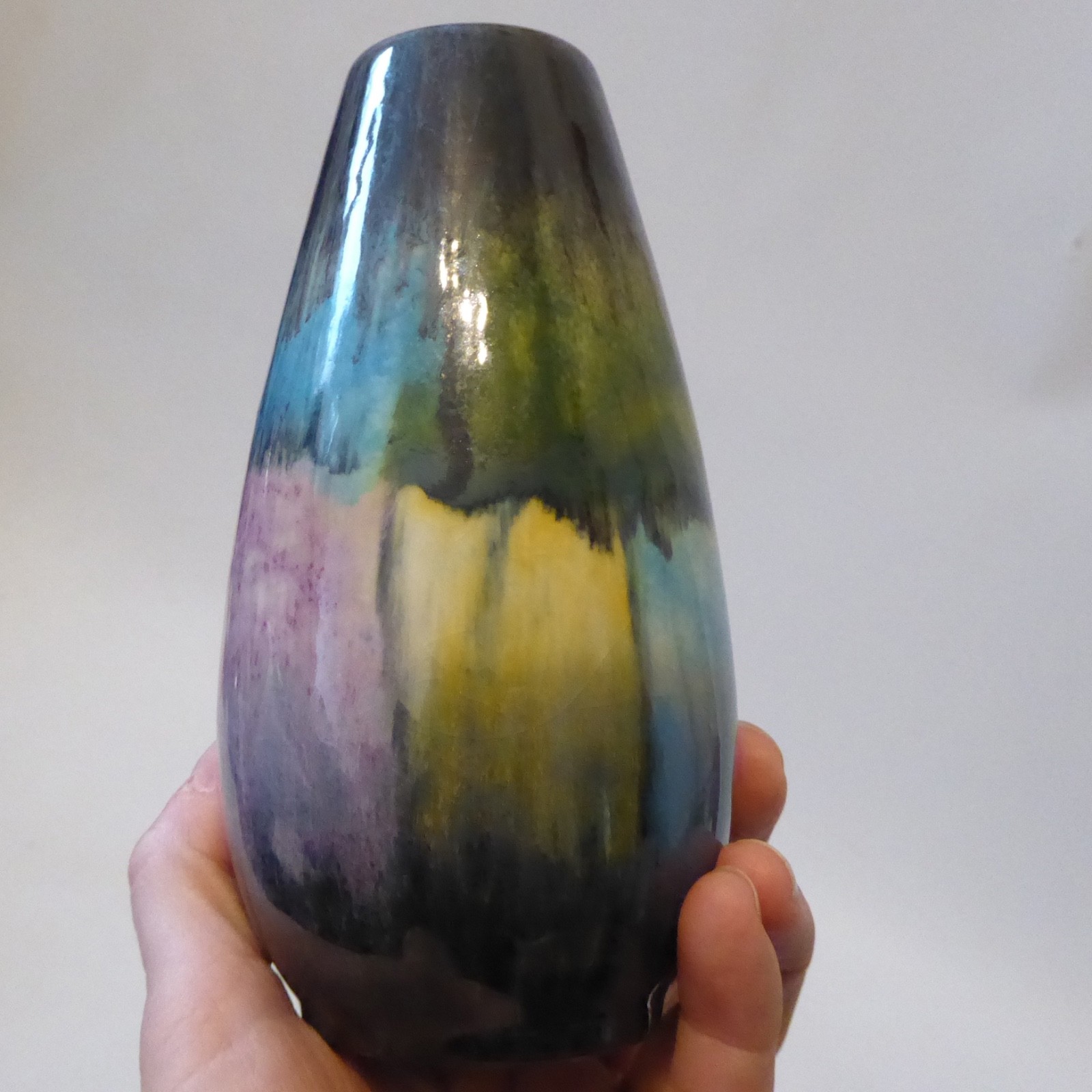 Übelacker U-Keramik 123-15 West German pottery vintage patchwork vase. Kilrush - Image 10