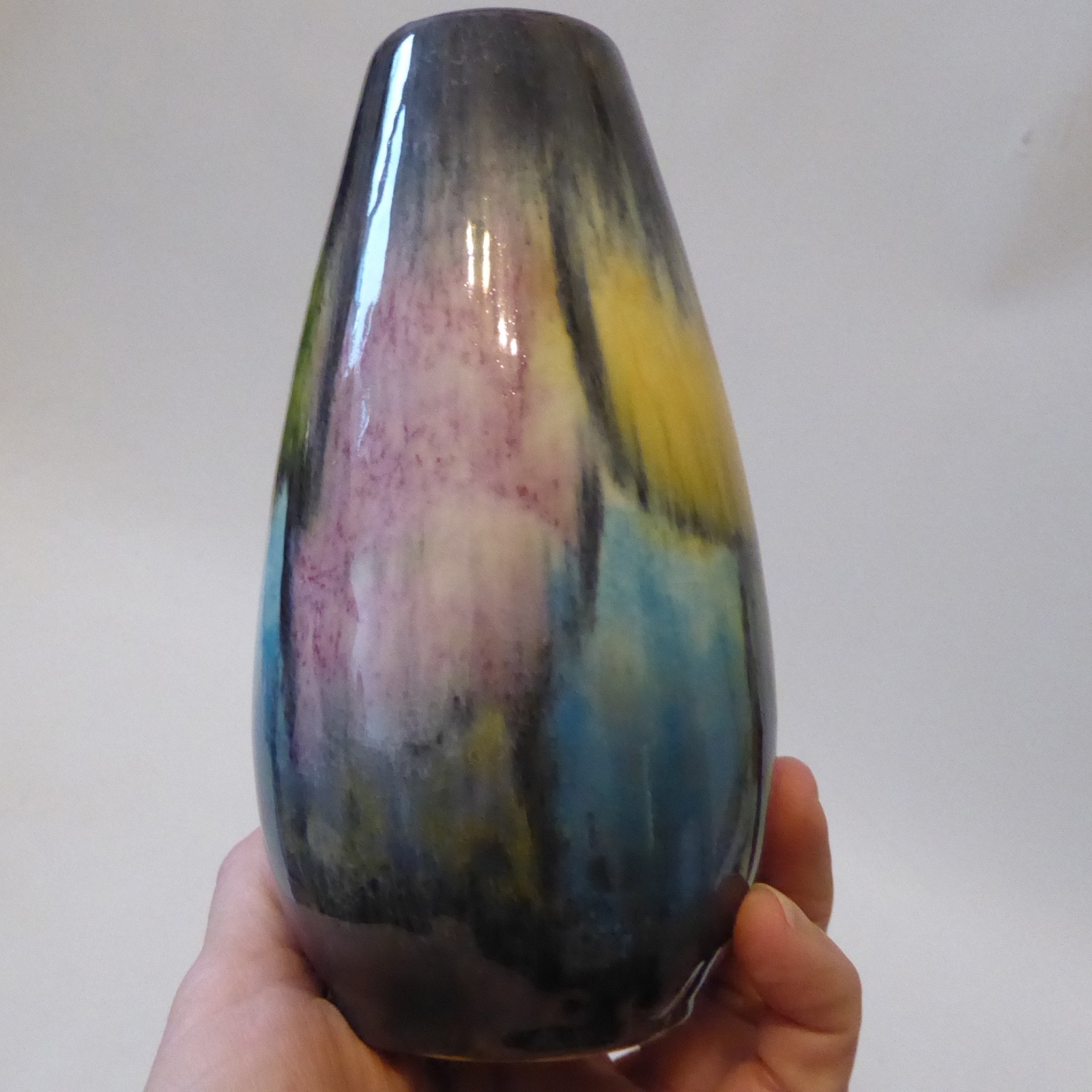 Übelacker U-Keramik 123-15 West German pottery vintage patchwork vase. Kilrush - Image 8