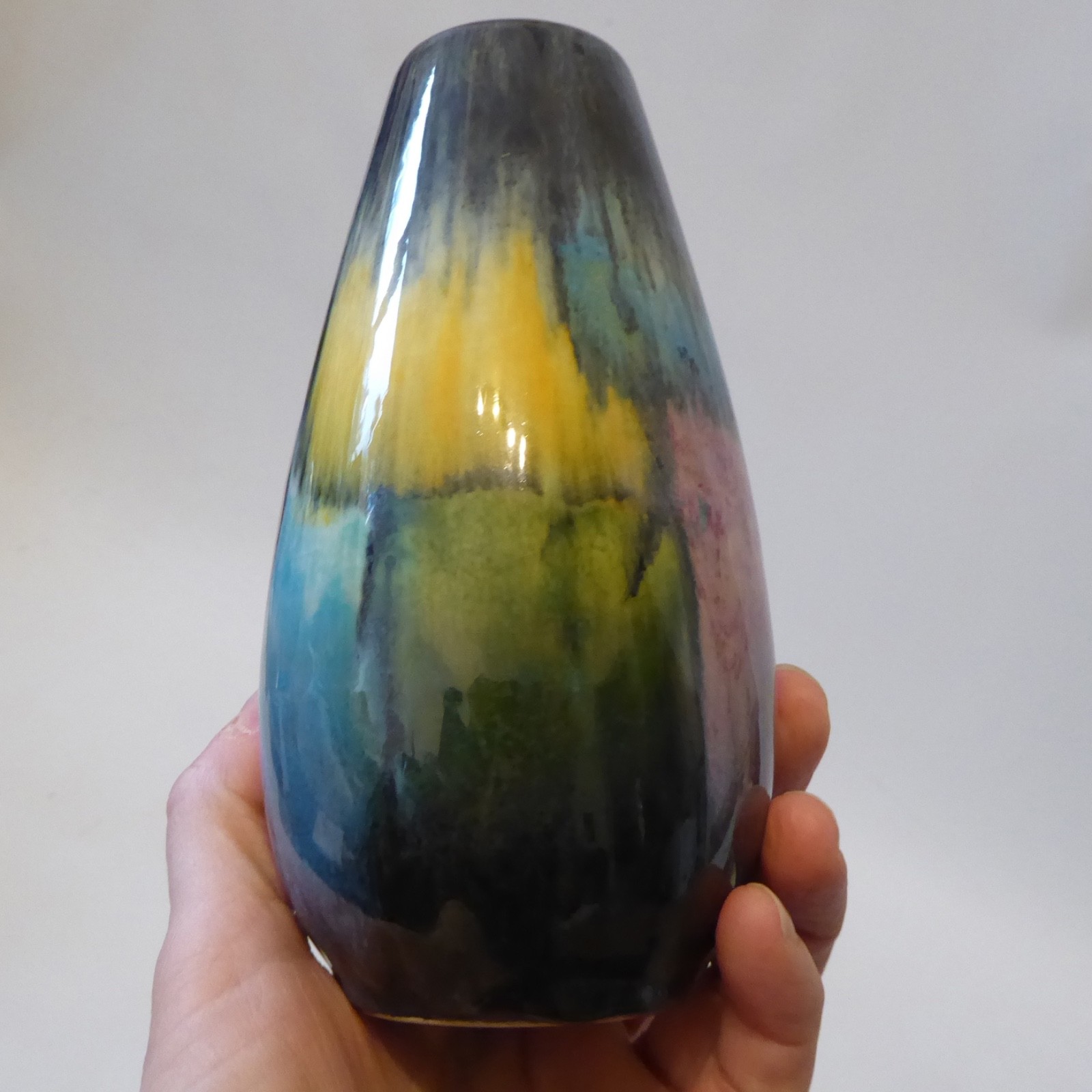 Übelacker U-Keramik 123-15 West German pottery vintage patchwork vase. Kilrush - Image 9