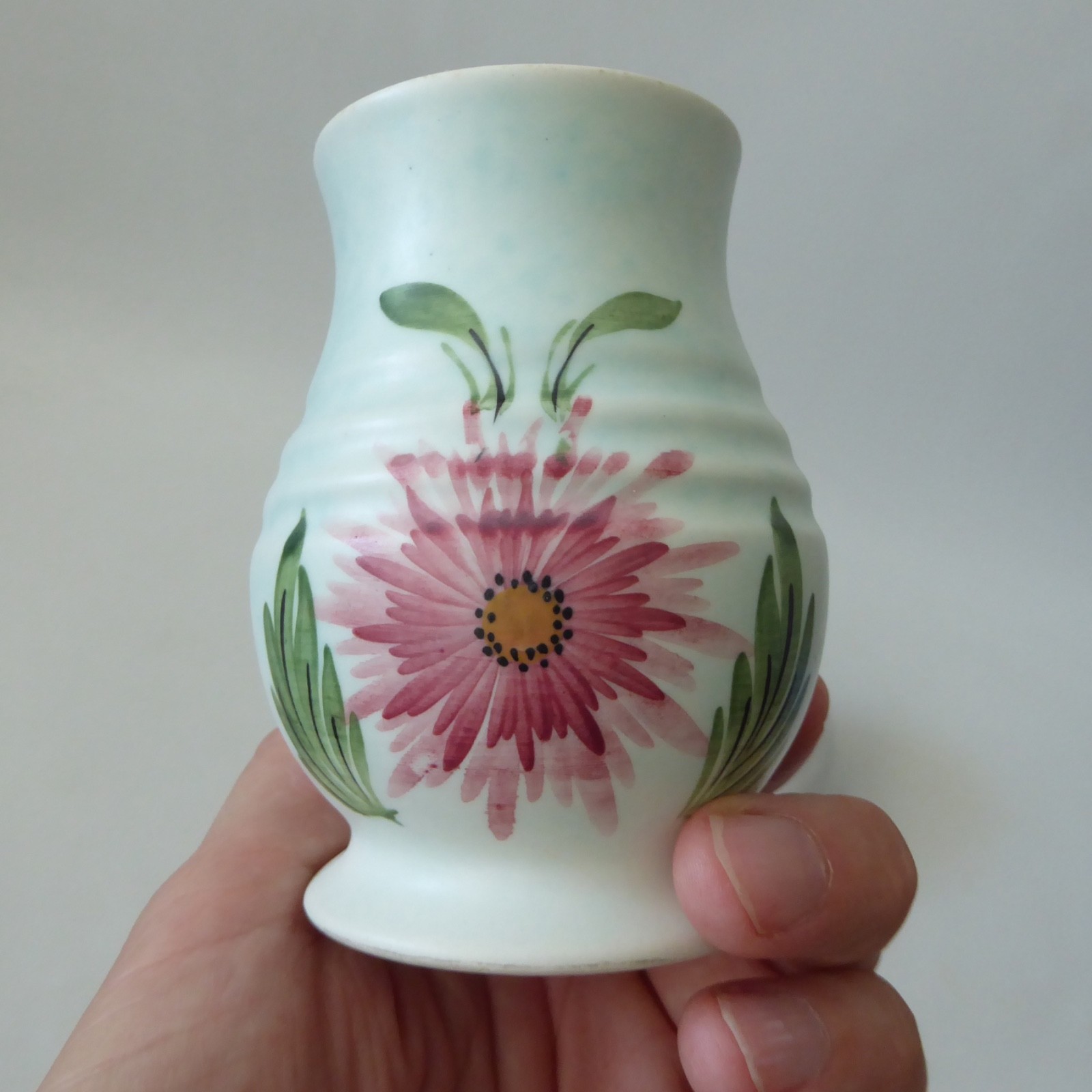 Vintage Radford small hand painted flower vase and milk jug, HJ Wood. 1940s, 50s - Image 12