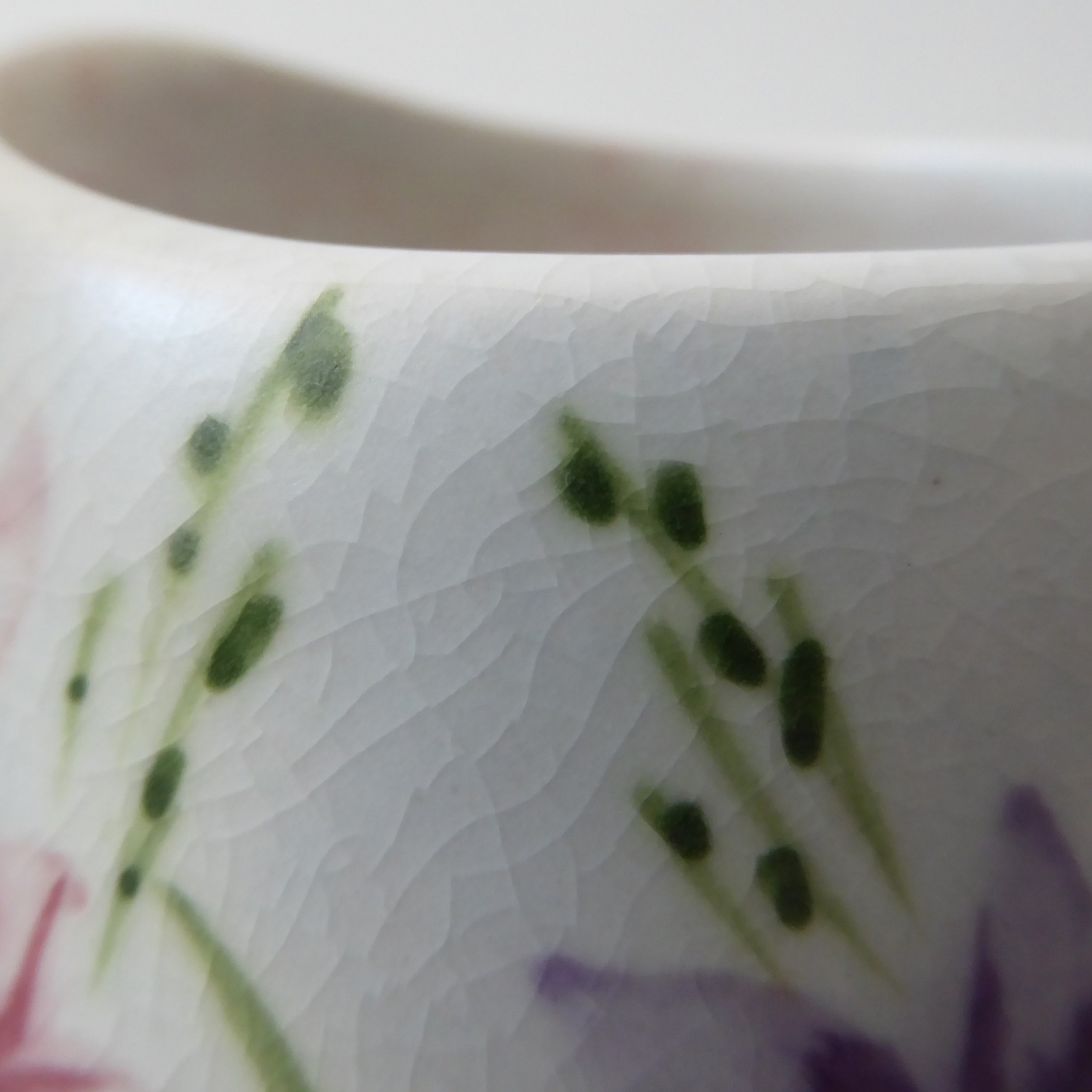Vintage Radford small hand painted flower vase and milk jug, HJ Wood. 1940s, 50s - Image 8