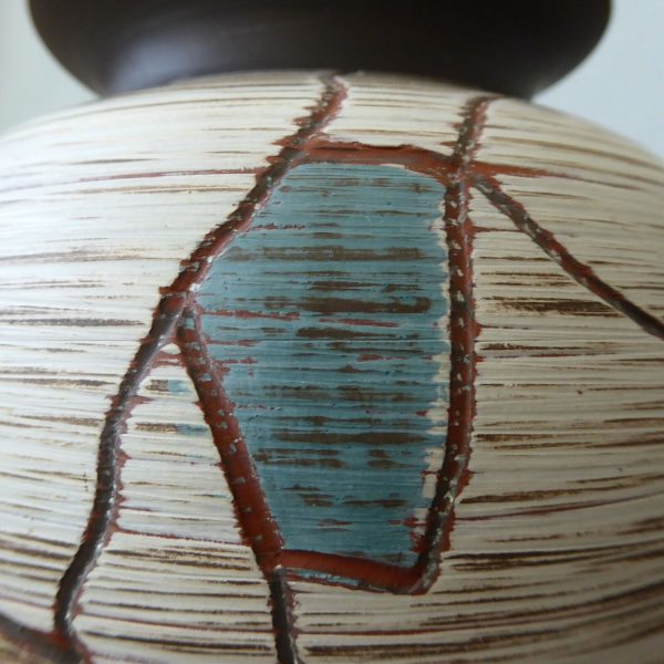 Vintage SAWA Napoli 272/12 West German ceramic vase 1950s MCM Franz Schwaderlapp - Image 7