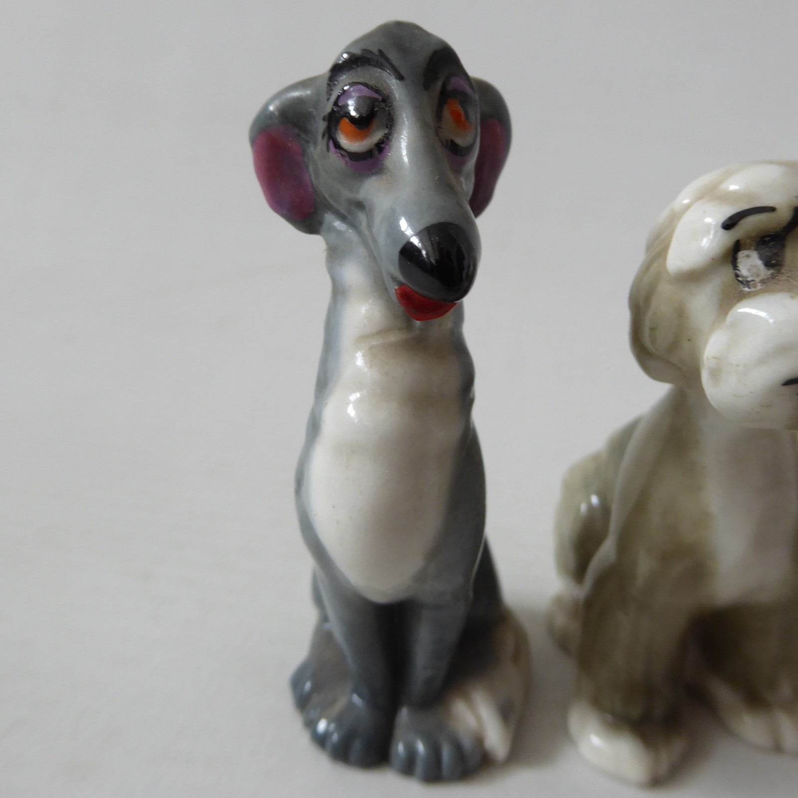 Wade Whimsies Lady & the Tramp Disney, Boris & Colonel dogs, Si & Am cats 1950s - Image 3