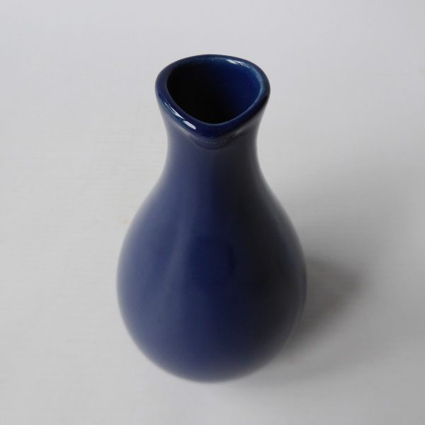 1967 Arabia Finland dark blue ceramic oil vinegar jug pot, 1960s Kaarina Aho MCM - Image 5