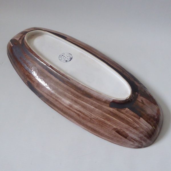 1970s brown Cinque Ports Pottery big 70s studio pottery dish The Monastery, Rye - Image 12