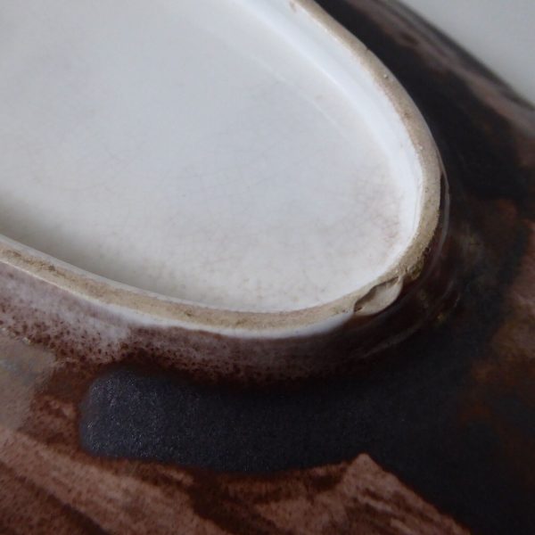 1970s brown Cinque Ports Pottery big 70s studio pottery dish The Monastery, Rye - Image 14
