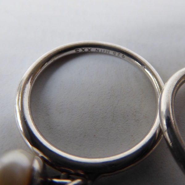 3x Danish sterling 925 silver stacking rings Hans Henrik Nygaard HHN. Size I XXS - Image 18