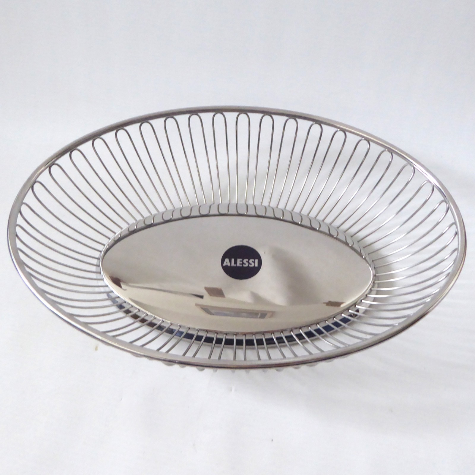 Alessi 829 Oval wire basket. Vintage style 18/10 mirror stainless steel. Italy - Image 3