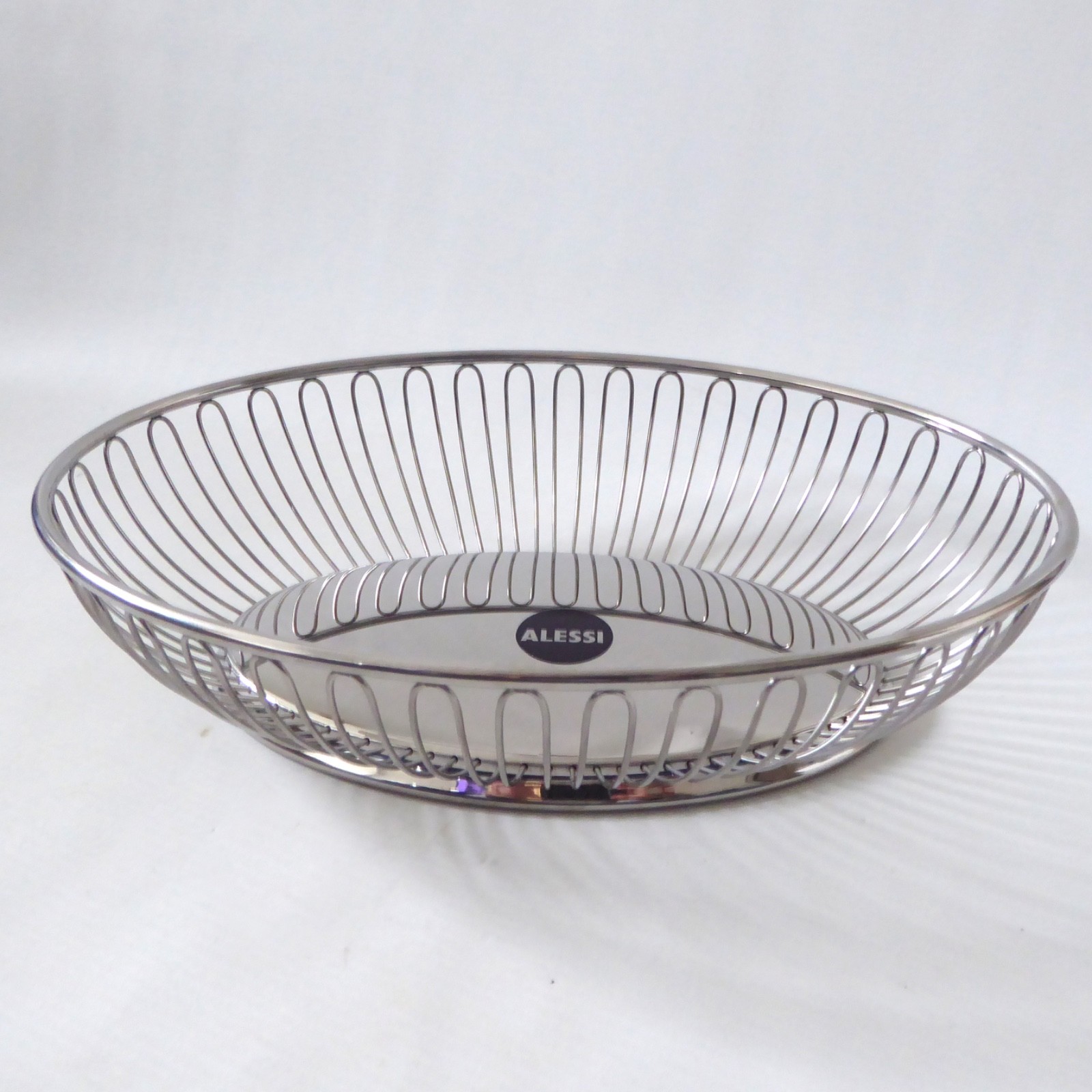 Alessi 829 Oval wire basket. Vintage style 18/10 mirror stainless steel. Italy - Image 5
