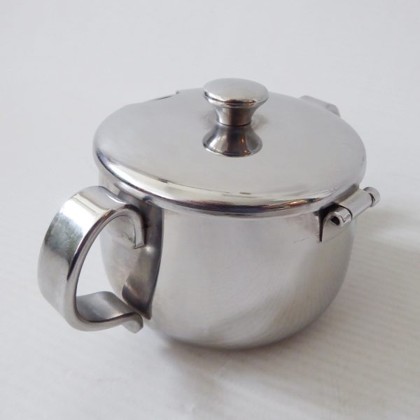 Alfra Alessi Italy vintage 60s stainless steel sugar mustard jam condiments pot - Image 6