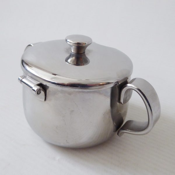 Alfra Alessi Italy vintage 60s stainless steel sugar mustard jam condiments pot - Image 7