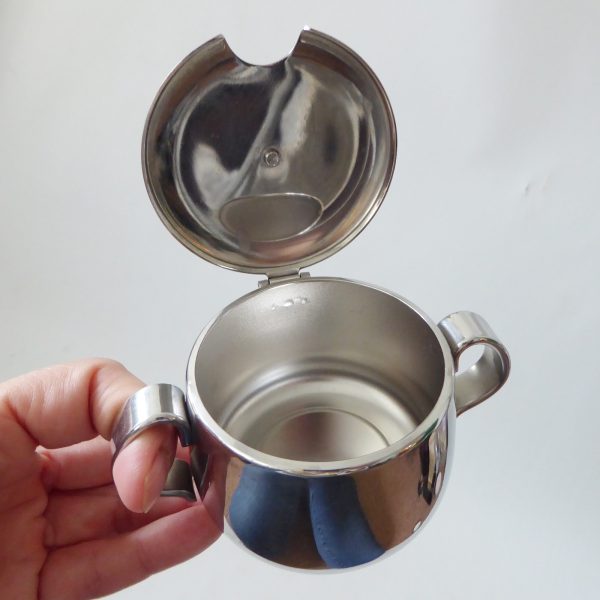 Alfra Alessi Italy vintage 60s stainless steel sugar mustard jam condiments pot - Image 9