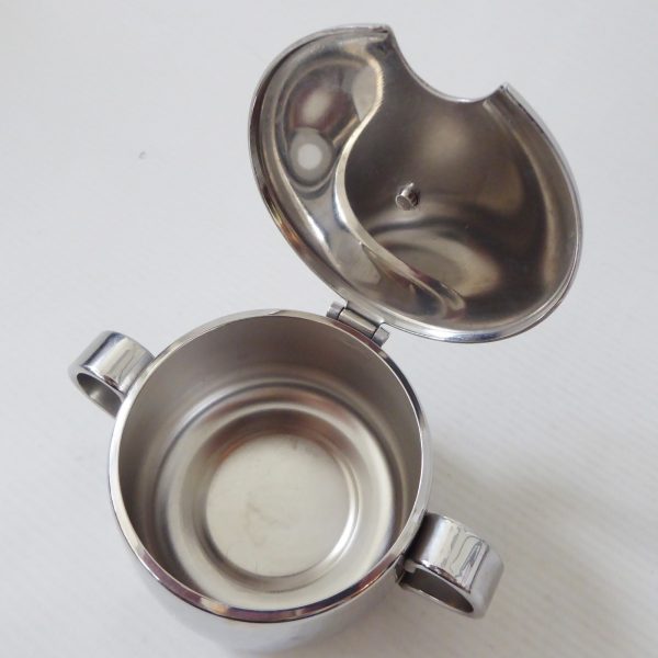 Alfra Alessi Italy vintage 60s stainless steel sugar mustard jam condiments pot - Image 10