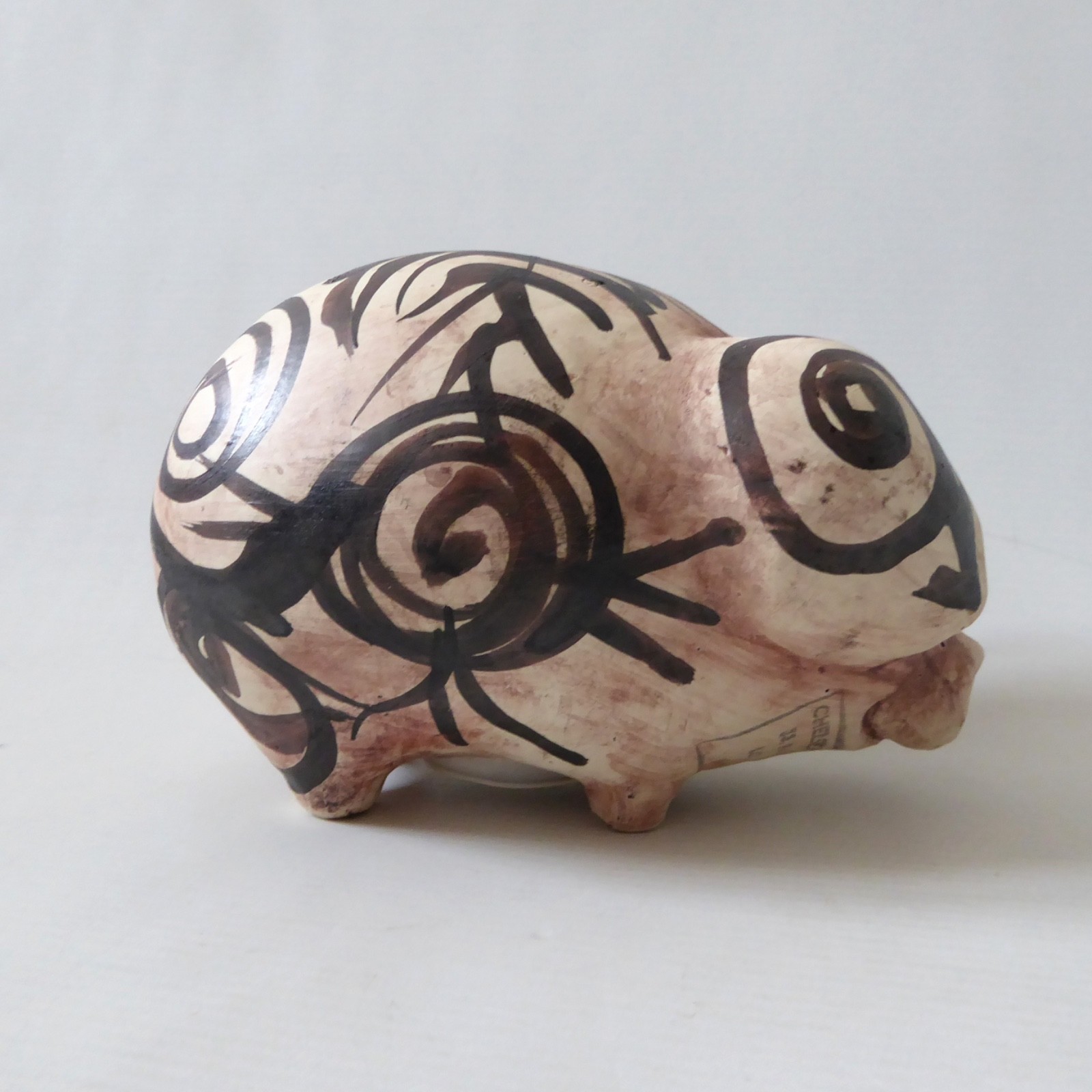 Chelsea Pottery studio pottery piggy bank money box 1970s retro vintage painted - Image 2