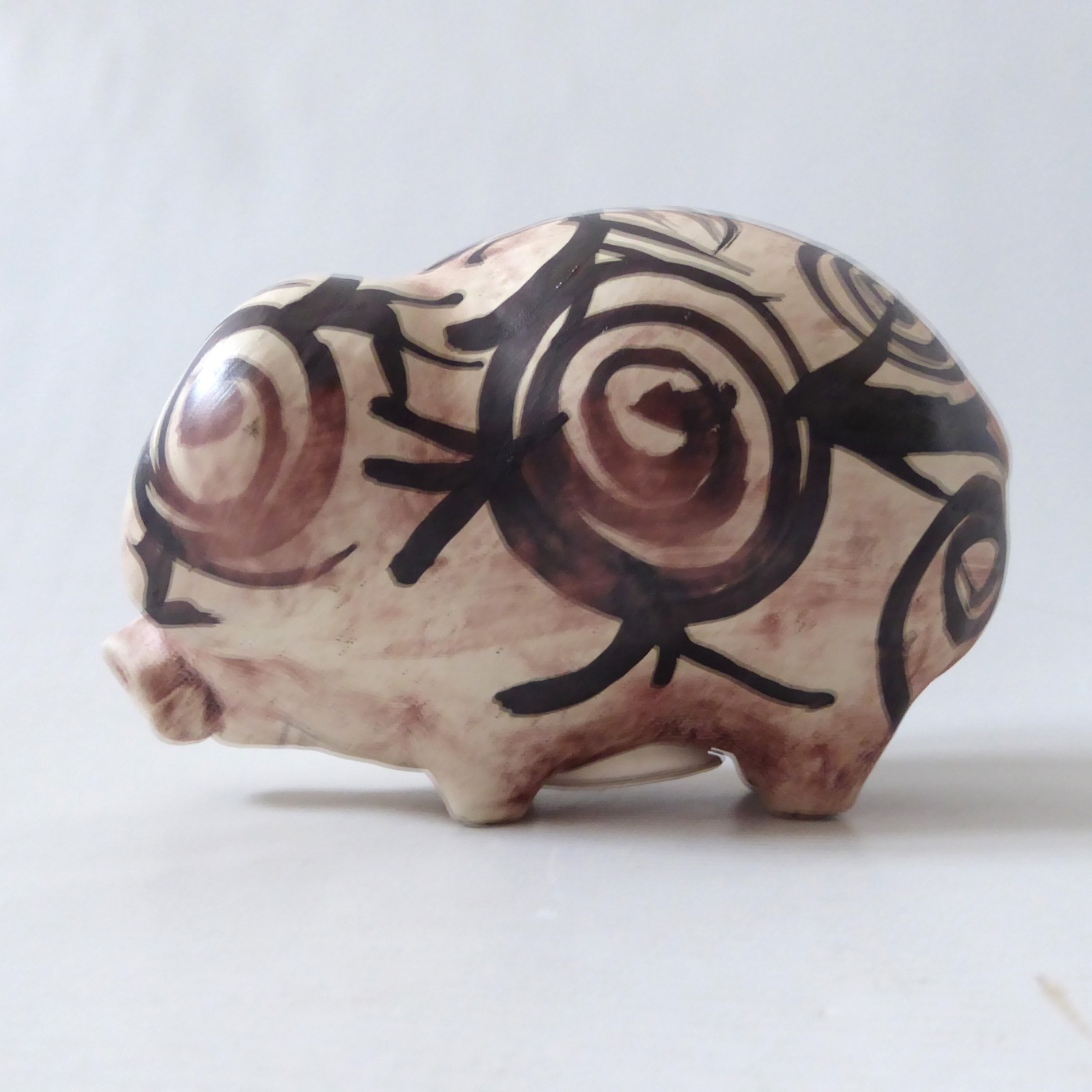 Chelsea Pottery studio pottery piggy bank money box 1970s retro vintage painted - Image 4