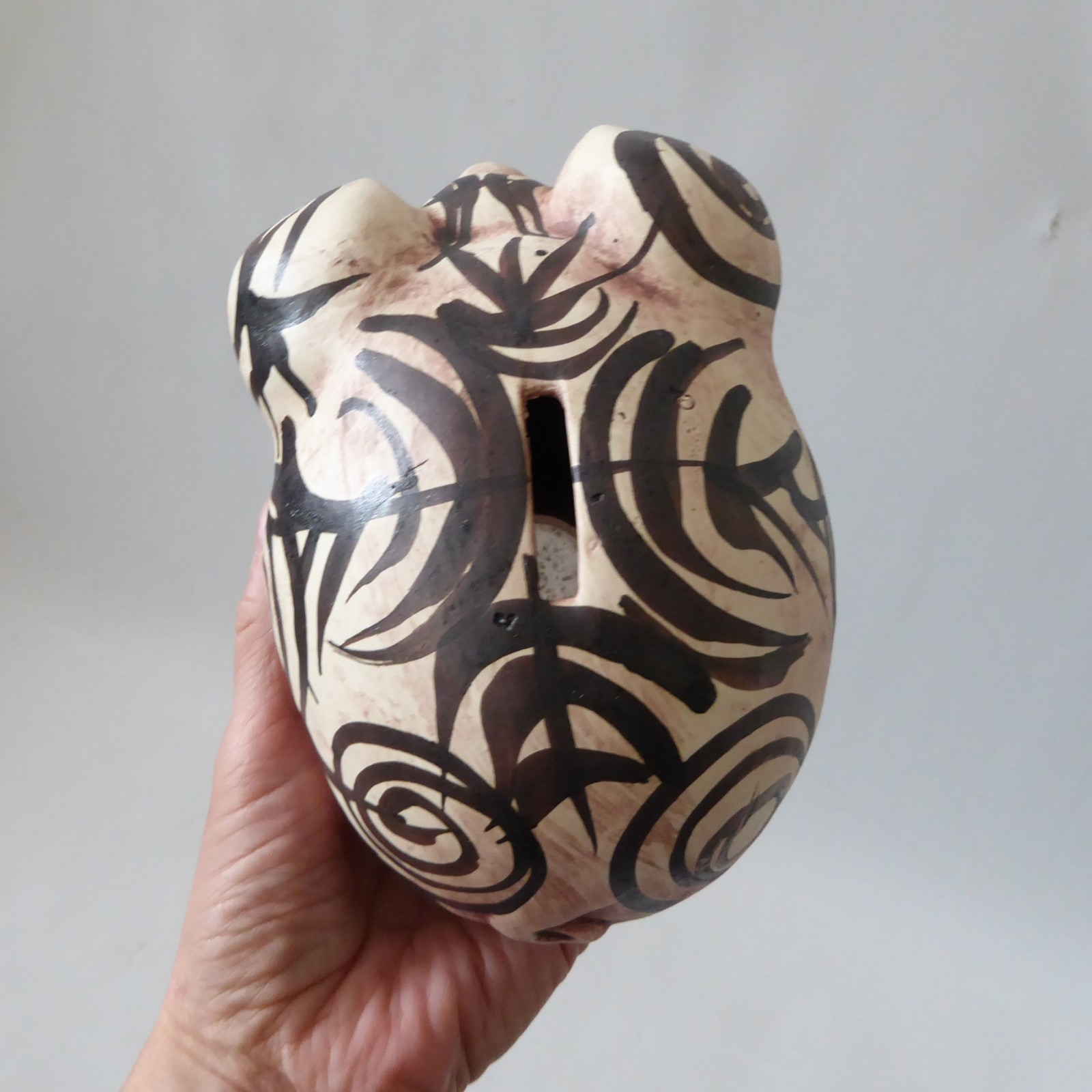 Chelsea Pottery studio pottery piggy bank money box 1970s retro vintage painted - Image 9