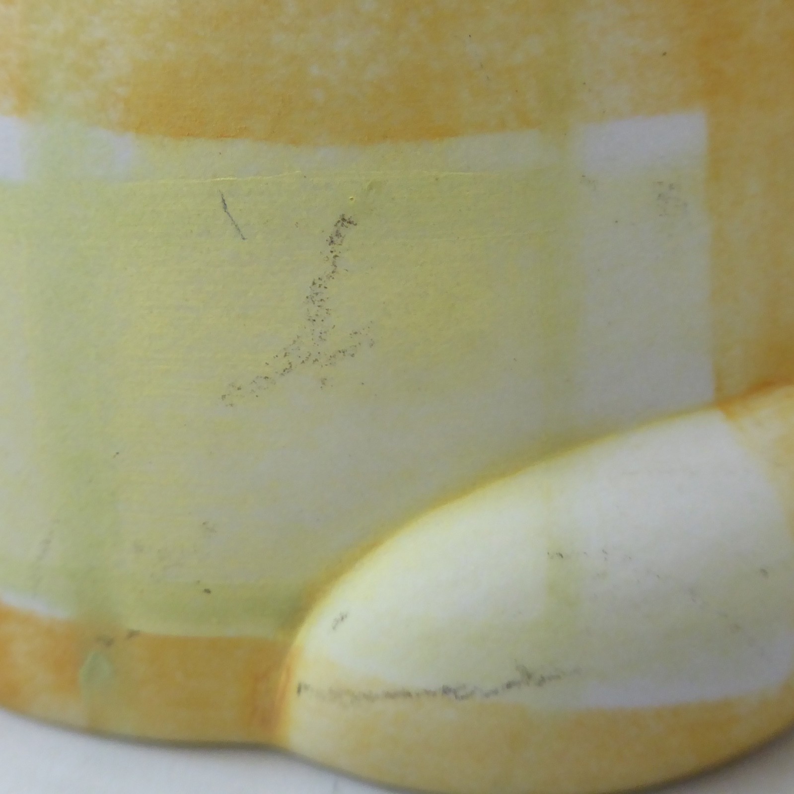 Dalton Pottery Scotland large ceramic cat figurine vase, yellow tartan. 1990s - Image 8