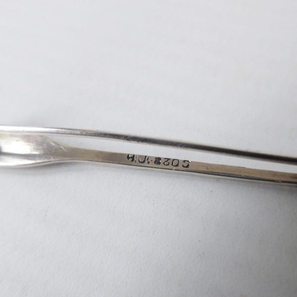 Danish Hans Jensen HJ vintage 830S silver arrow bar pin brooch, 1955 engraved HR - Image 6