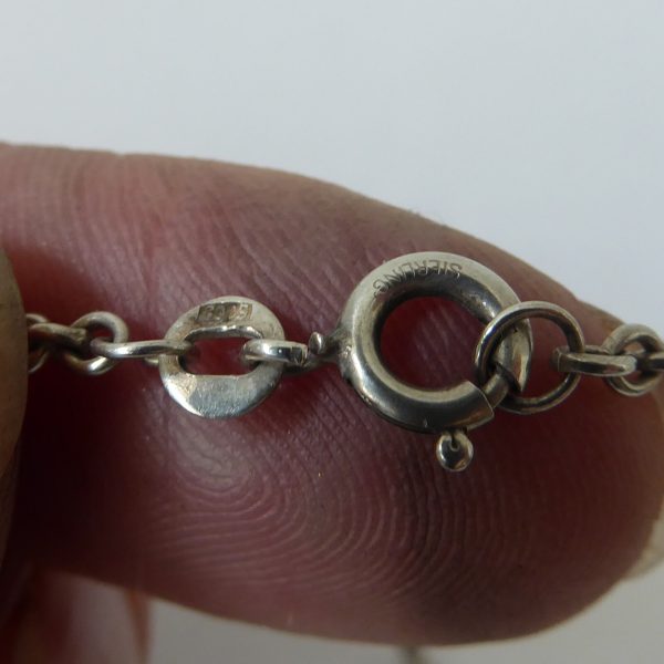 Danish Jens J Aagaard JAa vintage 830 sterling silver lily leaf pendant necklace - Image 12