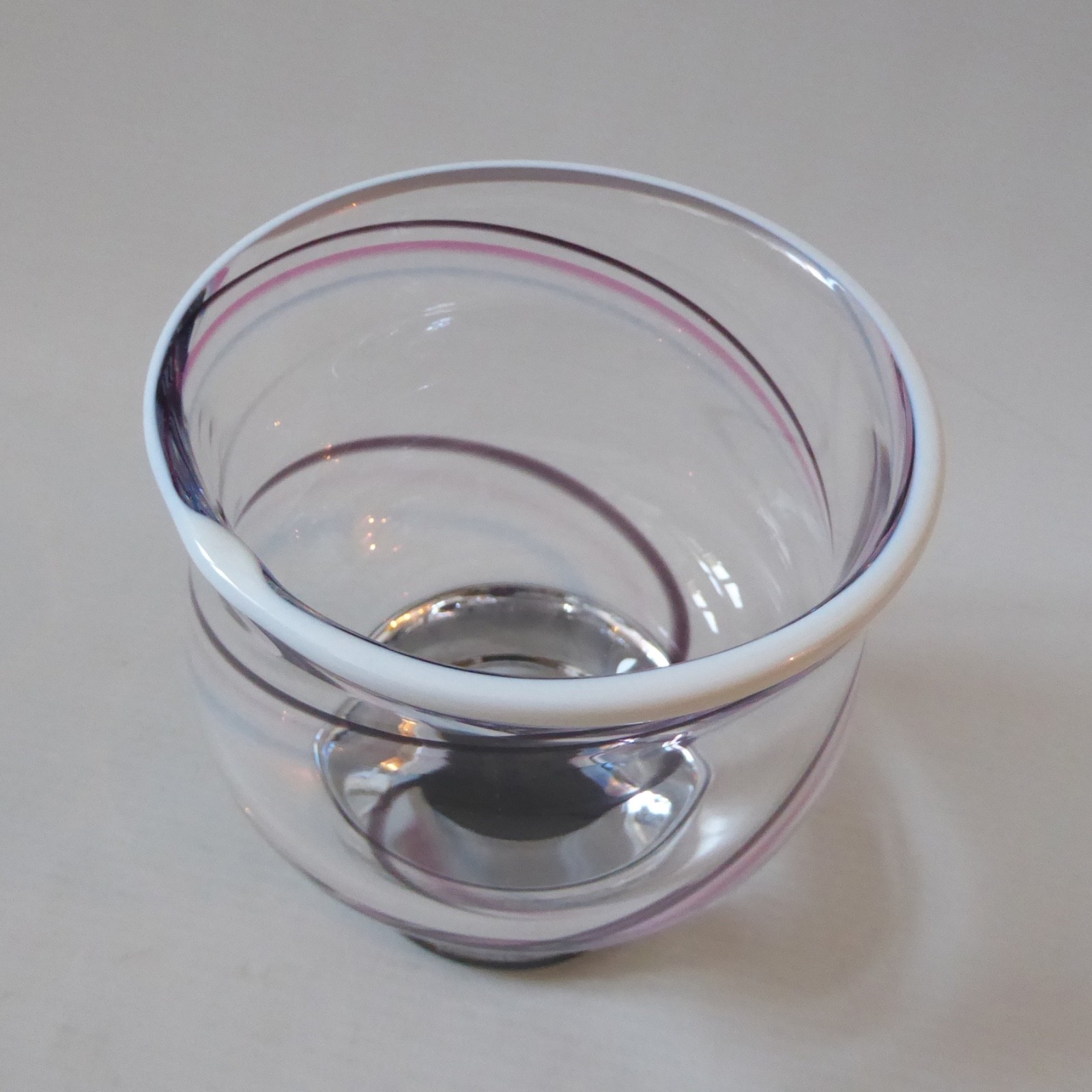 Erik Hoglund for Stromberg art glass signed bowl vase, 50 years of Stena 1989 - Image 4