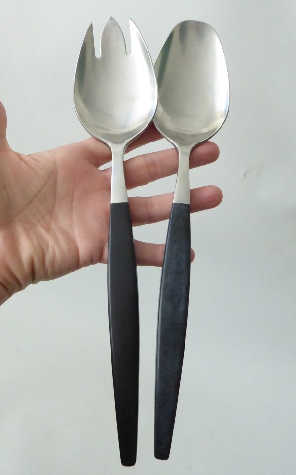 Gense Focus Deluxe vegetable salad servers cutlery, Folke Arström Sweden vintage - Image 13