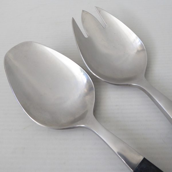 Gense Focus Deluxe vegetable salad servers cutlery, Folke Arström Sweden vintage - Image 4