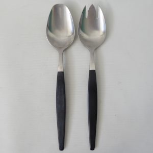 Gense Focus Deluxe vegetable salad servers cutlery, Folke Arström Sweden vintage