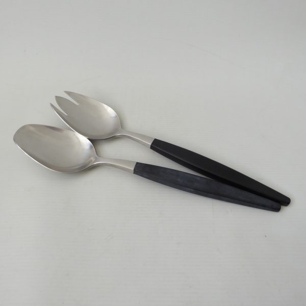 Gense Focus Deluxe vegetable salad servers cutlery, Folke Arström Sweden vintage - Image 5