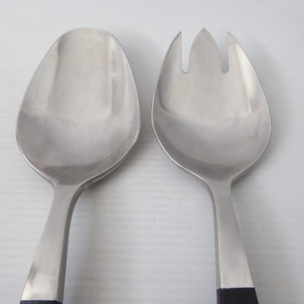 Gense Focus Deluxe vegetable salad servers cutlery, Folke Arström Sweden vintage - Image 7