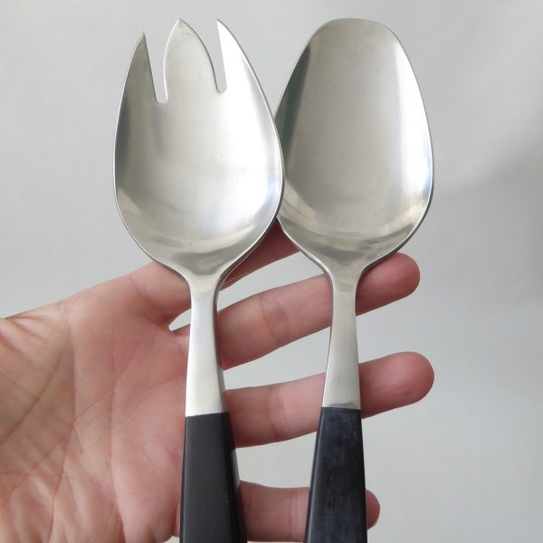 Gense Focus Deluxe vegetable salad servers cutlery, Folke Arström Sweden vintage - Image 8