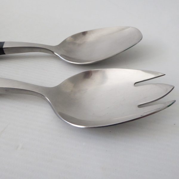 Gense Focus Deluxe vegetable salad servers cutlery, Folke Arström Sweden vintage - Image 9