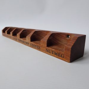 Hornsea Pottery vintage spice herb rack holder. 1960s/70s Scroll Heirloom Bronte