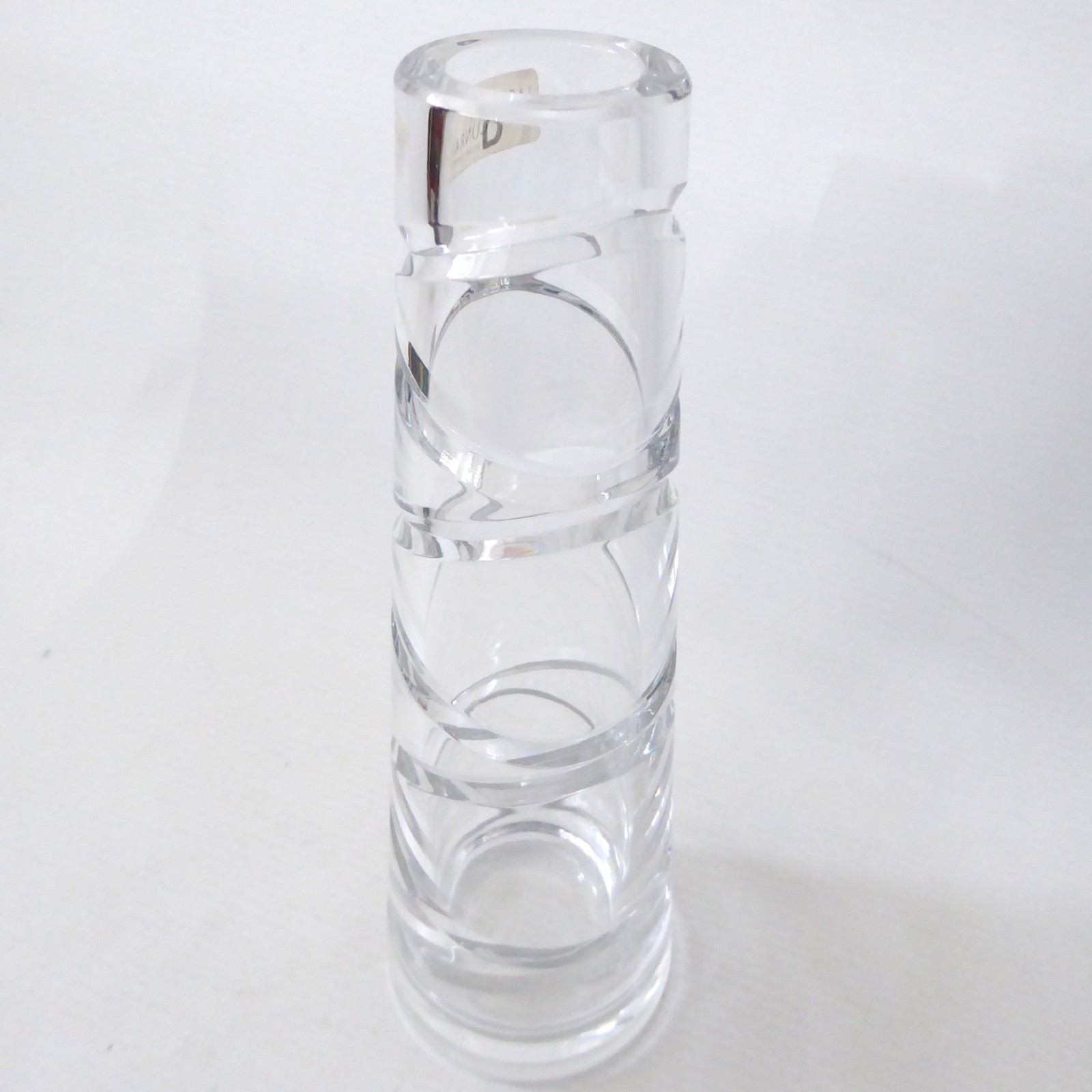 Jasper Conran x Stuart Crystal Aura 21cm tapering cut art glass vase. 1999 - Image 5