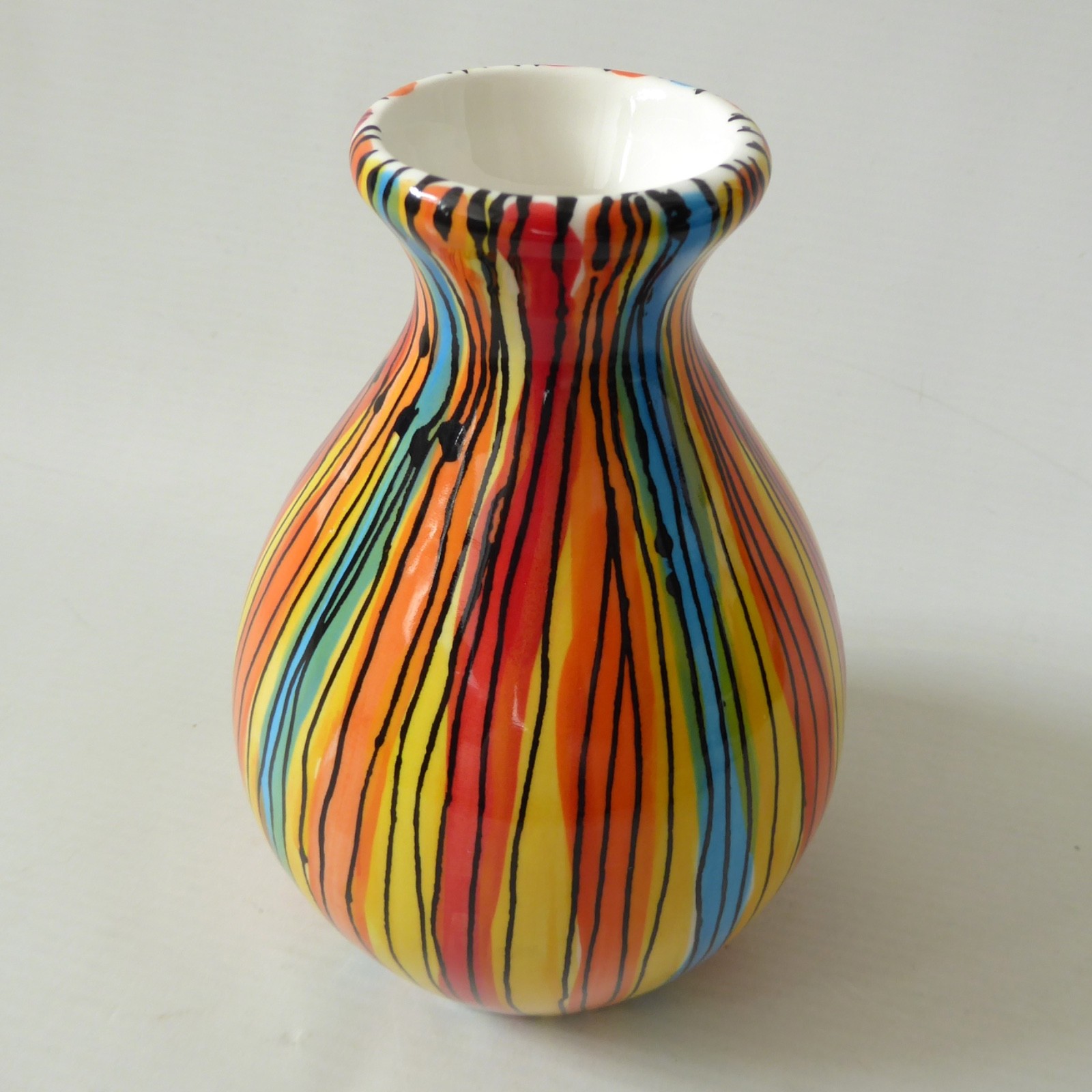 Katherine Barney Elsing Norfolk studio pottery ceramic striped vase contemporary - Image 5
