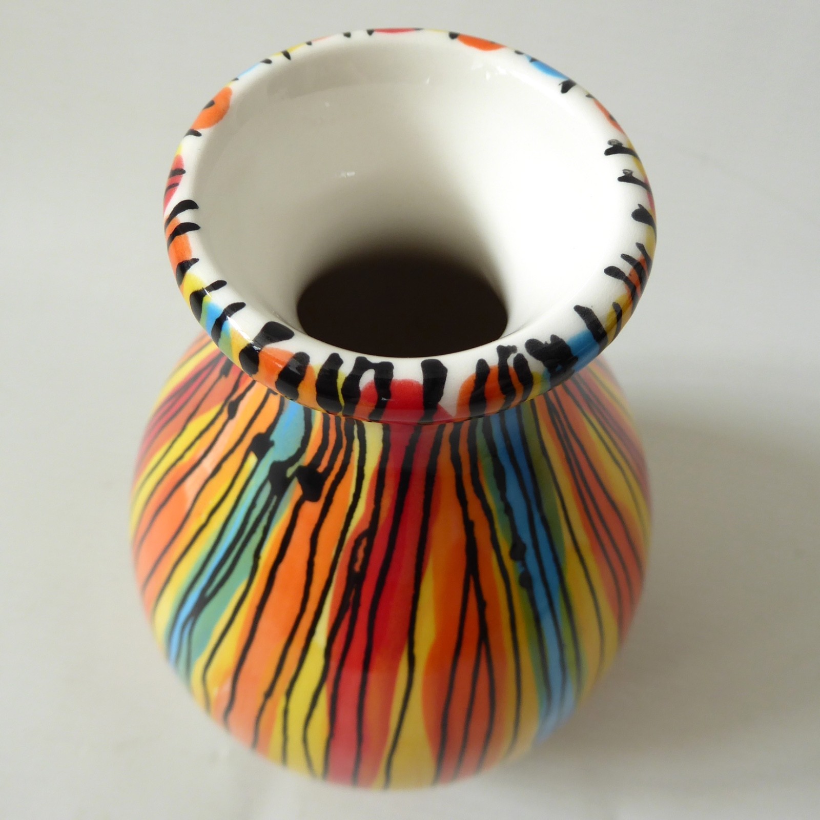 Katherine Barney Elsing Norfolk studio pottery ceramic striped vase contemporary - Image 6