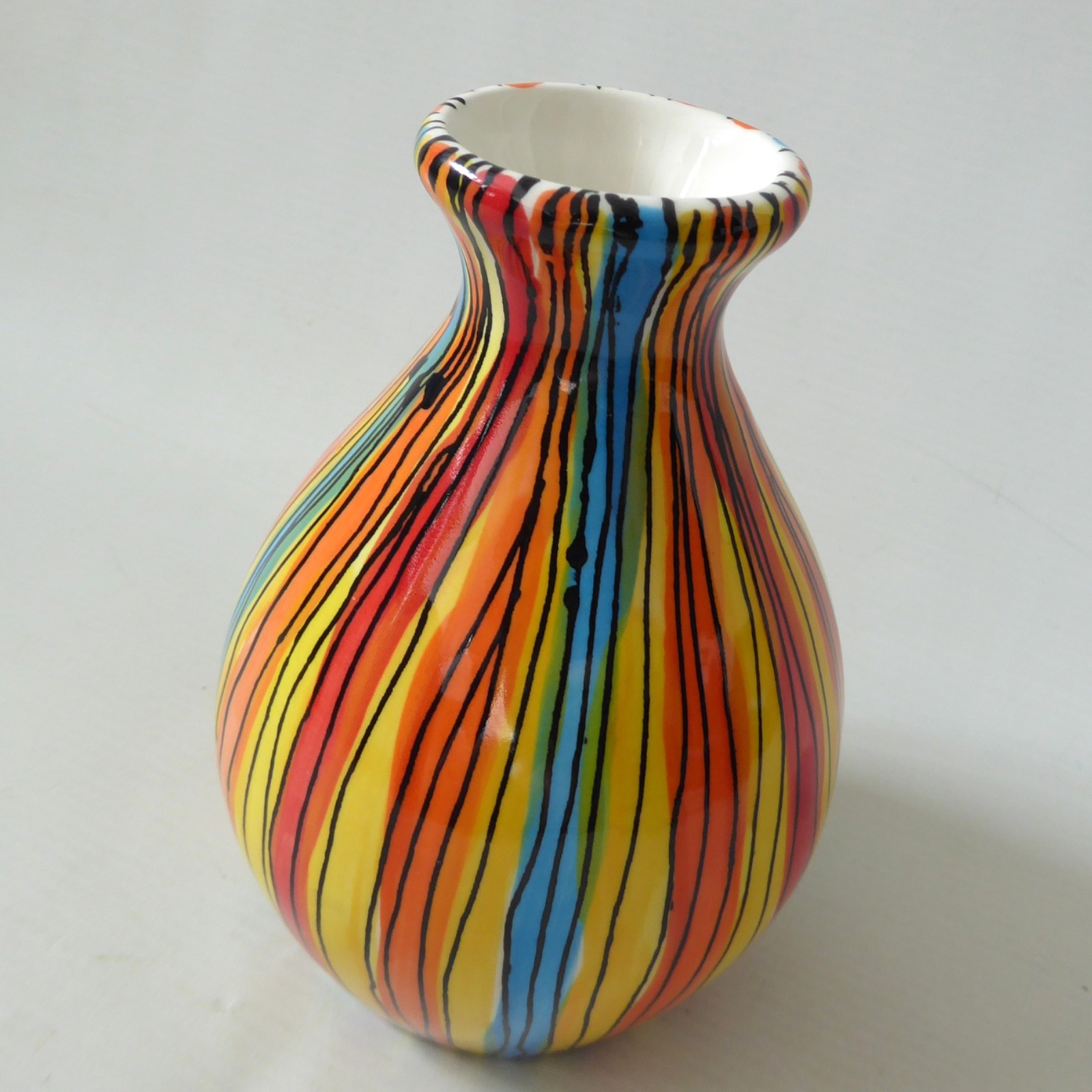 Katherine Barney Elsing Norfolk studio pottery ceramic striped vase contemporary - Image 8