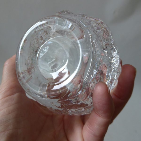 Kost Boda Snowball art glass votive tealight candle holder. Icy Swedish A. Wärff - Image 10