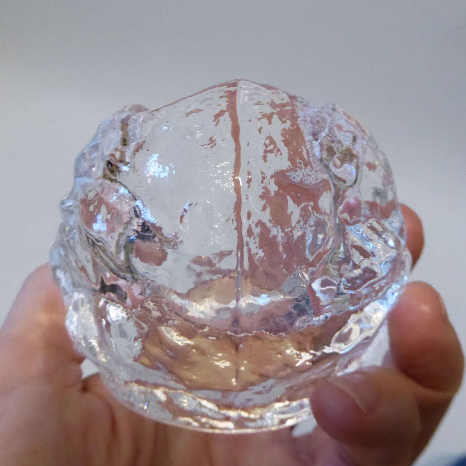 Kosta Boda Snowball votive tealight candle holder Sweden Clear icy crystal glass - Image 3