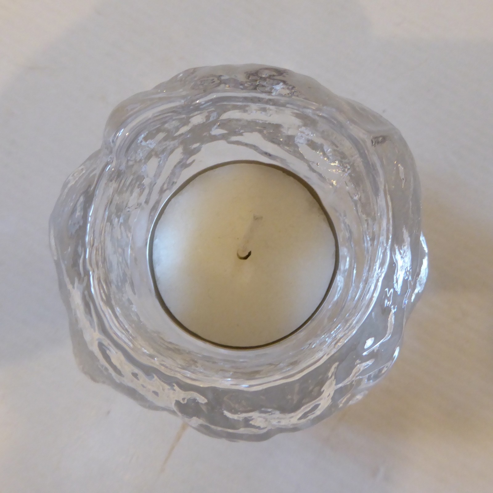 Kosta Boda Snowball votive tealight candle holder Sweden Clear icy crystal glass - Image 8