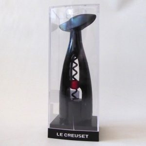 Le Creuset screw pull Activ-ball corkscrew GS-200, black and red boxed. Vintage